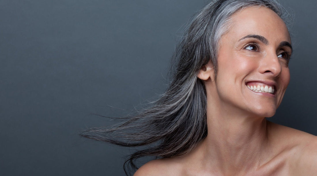 Mature women rocking her beautiful salt and pepper hair