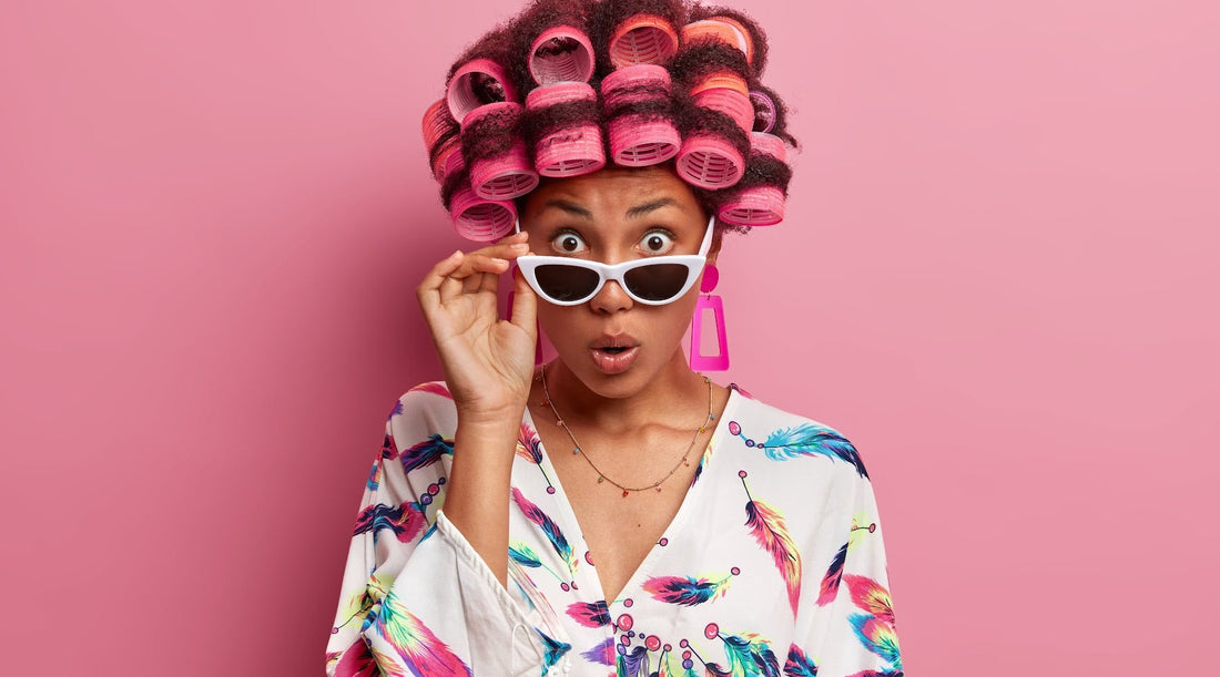 Black girl trying hot rollers for the first time blog with hair guide