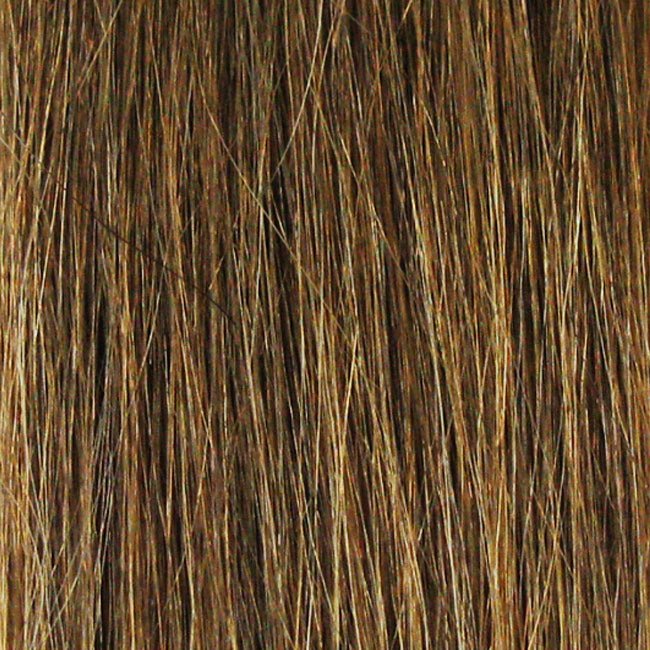 Juego de puntas en forma de I de 20” en color marrón suave y sin costuras: microeslabones ligeros para cabello fino