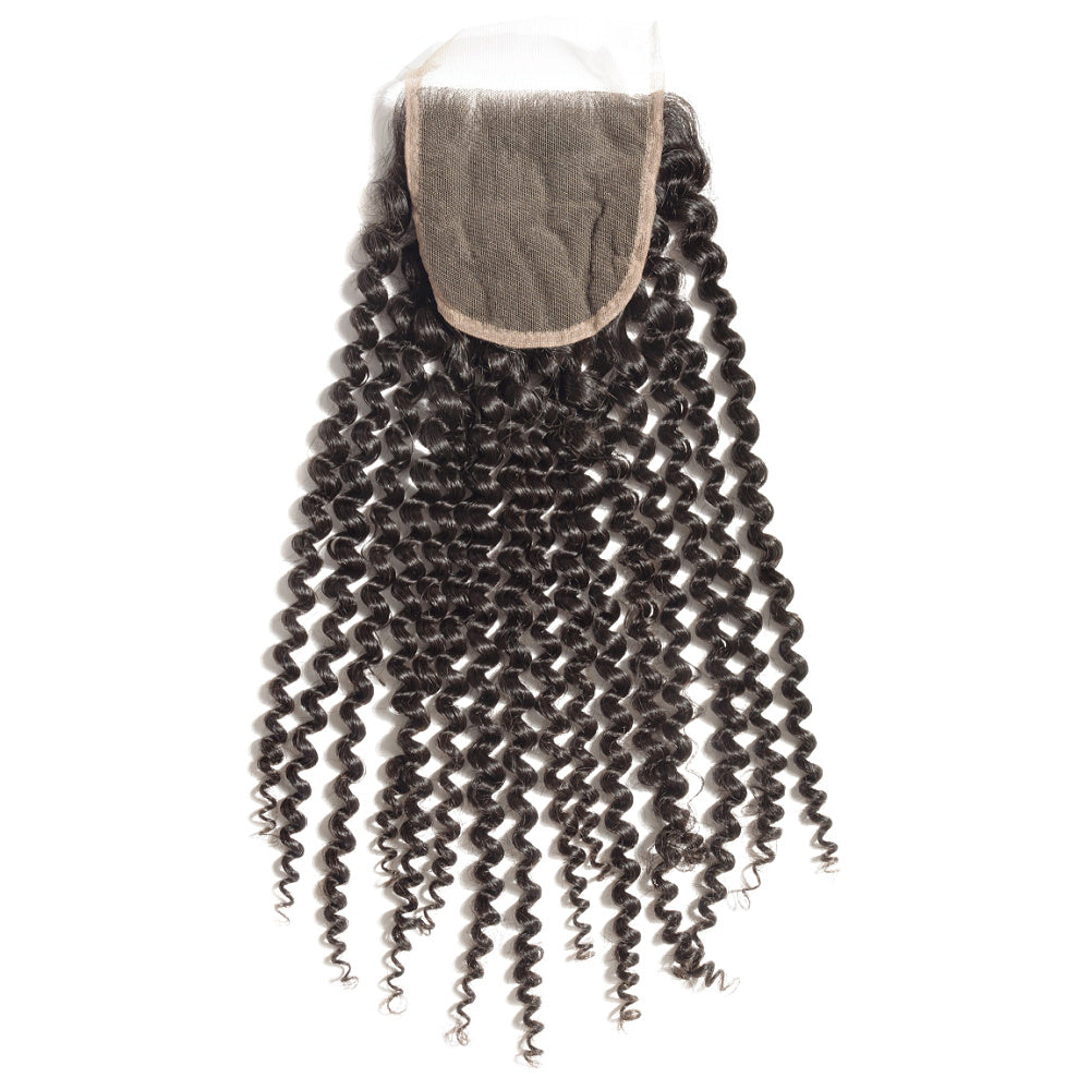 4B-4C Afro Curly hair extension with a lace closure - SL Raw Virgin Hair