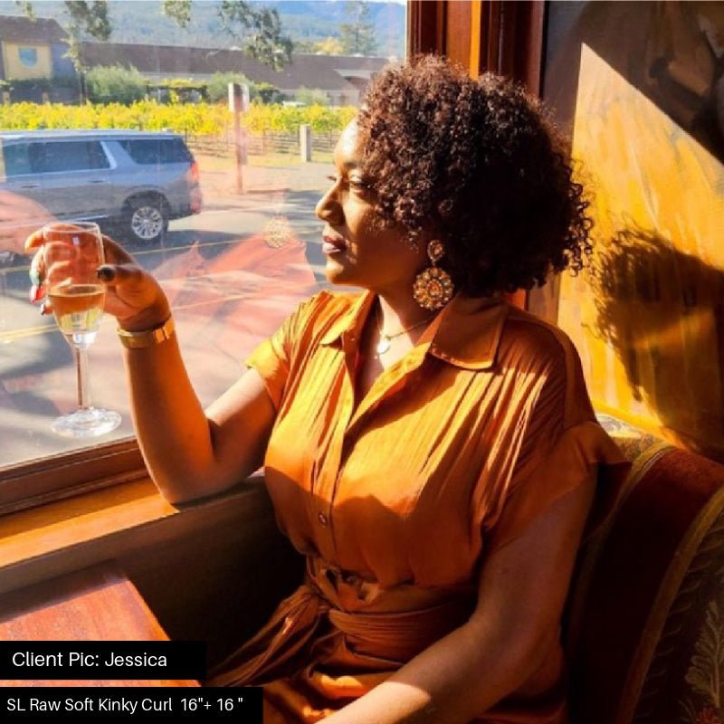 Customer post wearing Soft Kinky Curly Hair Texture by SL Raw Virgin Hair