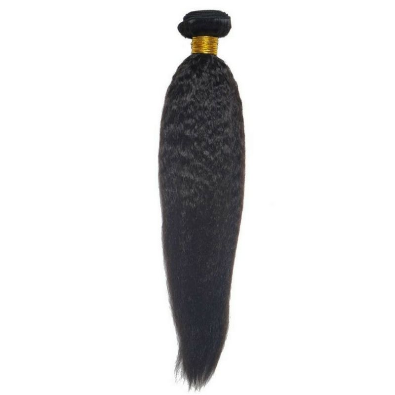 Kinky straight hair extension bundle.