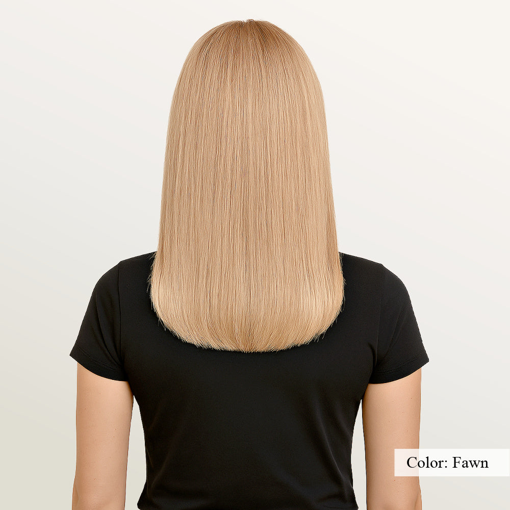 Model showcasing Fawn Microlink Hair Extensions – SL Raw Virgin Hair