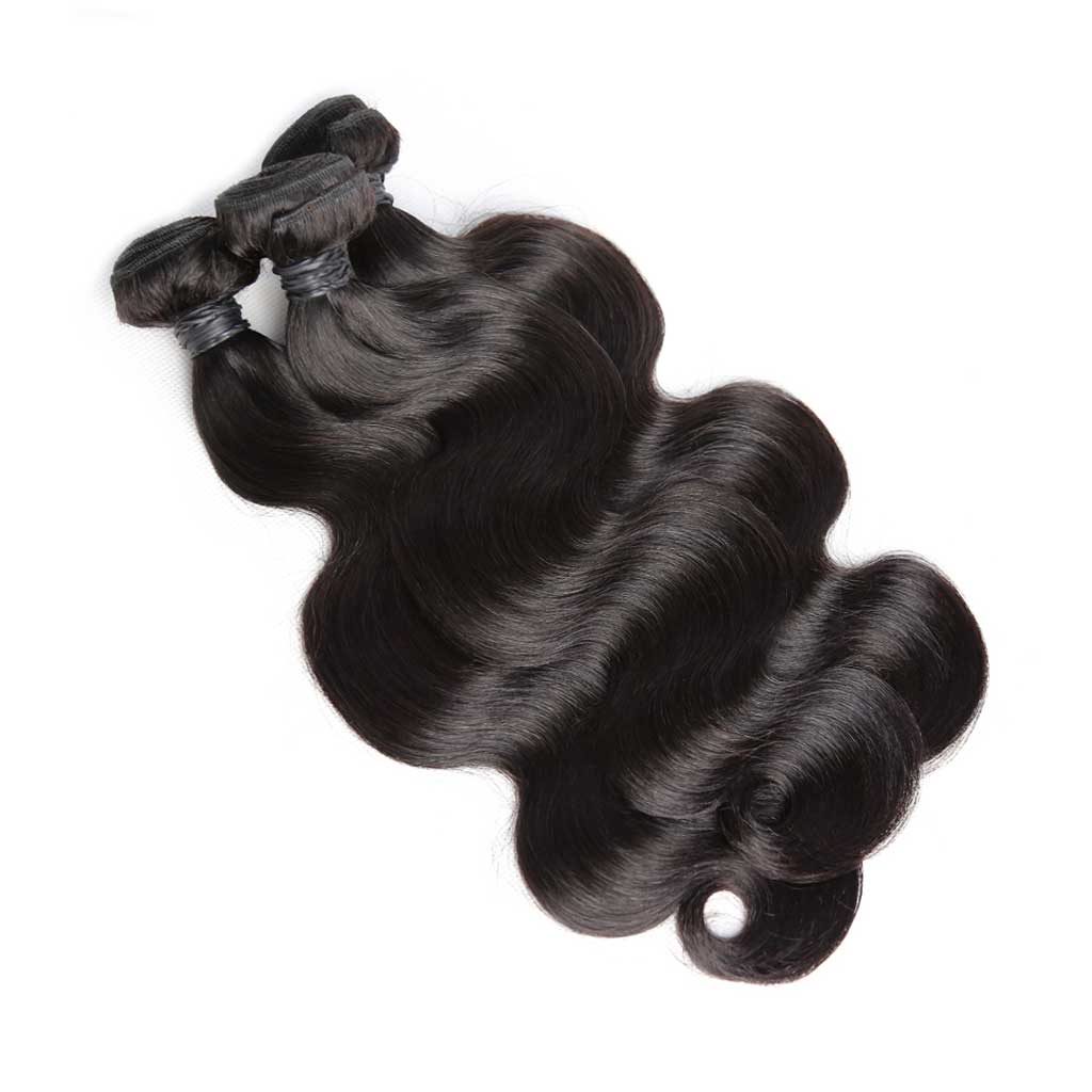Brazilian Virgin Hair Loose Wave Bundles Human Hair 100% Unprocessed Loose  Wave 3 Bundle with Free Part Closure (10 12 14+10) Human Hair Extensions