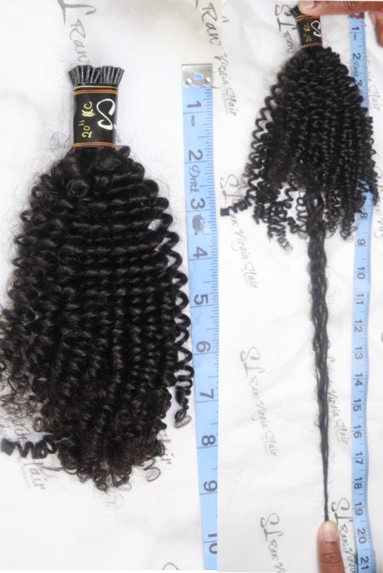 Cabello rizado con punta en I para texturas 4A-4B