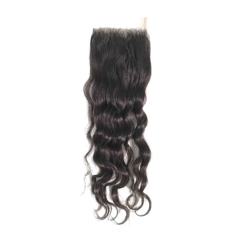 Natural Looking Raw Indian Loose Curly Hair Closure for women. 5X5 HD Lace Closure. Nice soft texture. Minimal frizz. Hair color #1B. Hair type 2A-2B. Weight 70 grams. Available in lengths 16”-20” inches