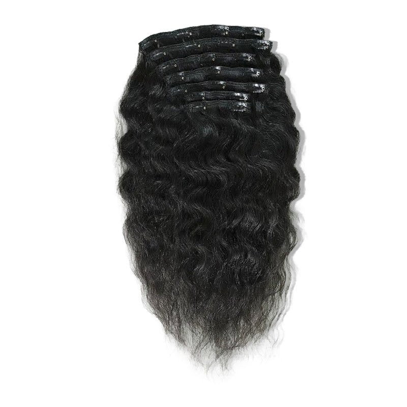 Authentic Raw Indian Wavy Hair Clip-in Extension. 7-piece clip-in set for women looking for an easy self-installation