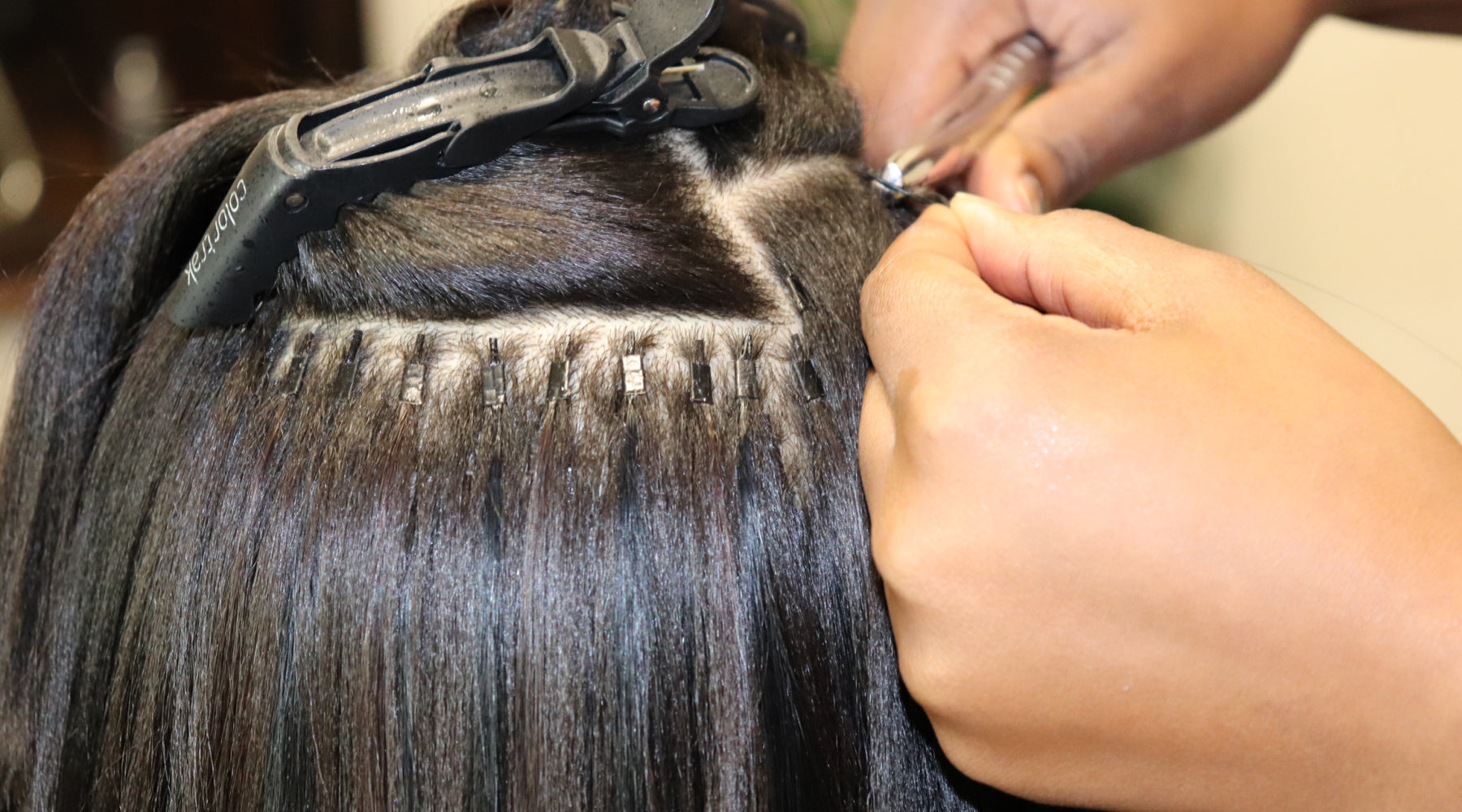Professional Seamless Microlink Installation for Natural Volume and Fullness by SL Raw Virgin Hair