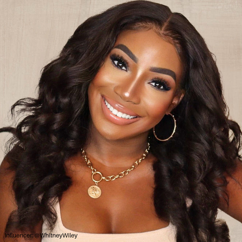 Whitney wearing curly sew-in hair extensions – SL Raw Virgin Hair UGC - Wigs, Wefts, and I-tips