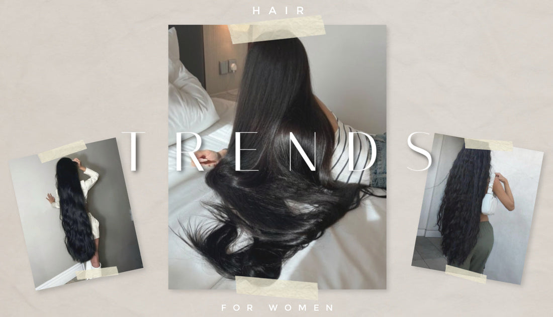 Women with over 30-inch of hair extensions - The Buss Down Hair Trend 