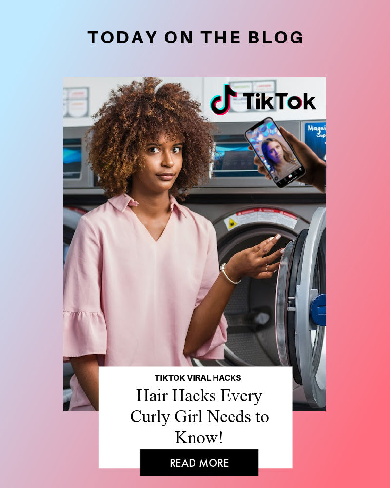 Natural curly hair woman trying TikTok Hair Hacks Every Curly Girl Needs to Know Blog 