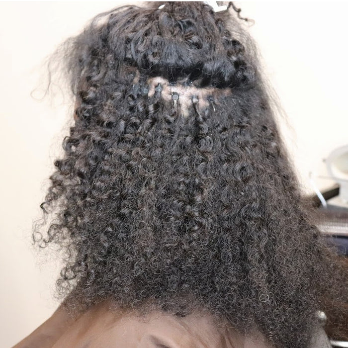 After hair extension transformation