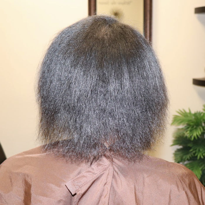 Before hair extension transformation