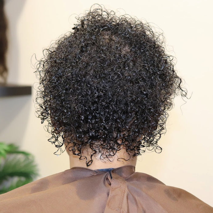 Before hair extension transformation