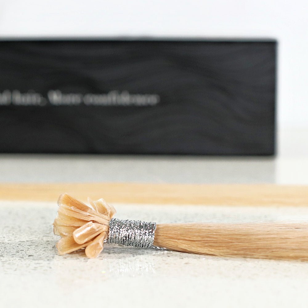 Blonde organic keratin bond hair extension