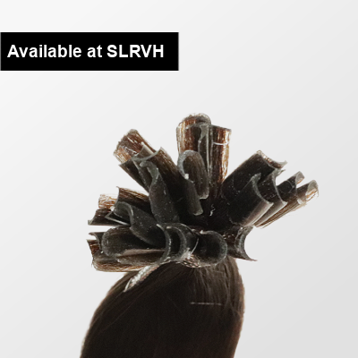 SL Raw Virgin Hair - Organic Keratin U-Tip hair extensions in straight texture, available in 15+ colors, installed with heat fusion for a long-lasting bond.