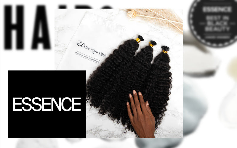 ESSENCE Best in Black Beauty Award featuring SL Raw Virgin Hair Kinky Curly I-Tip extensions