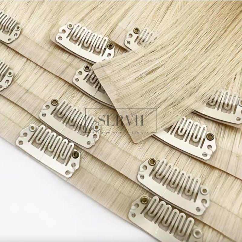 SLRVH InvisiLuxe™ Seamless Clip In Hair Extensions - Blonde #613