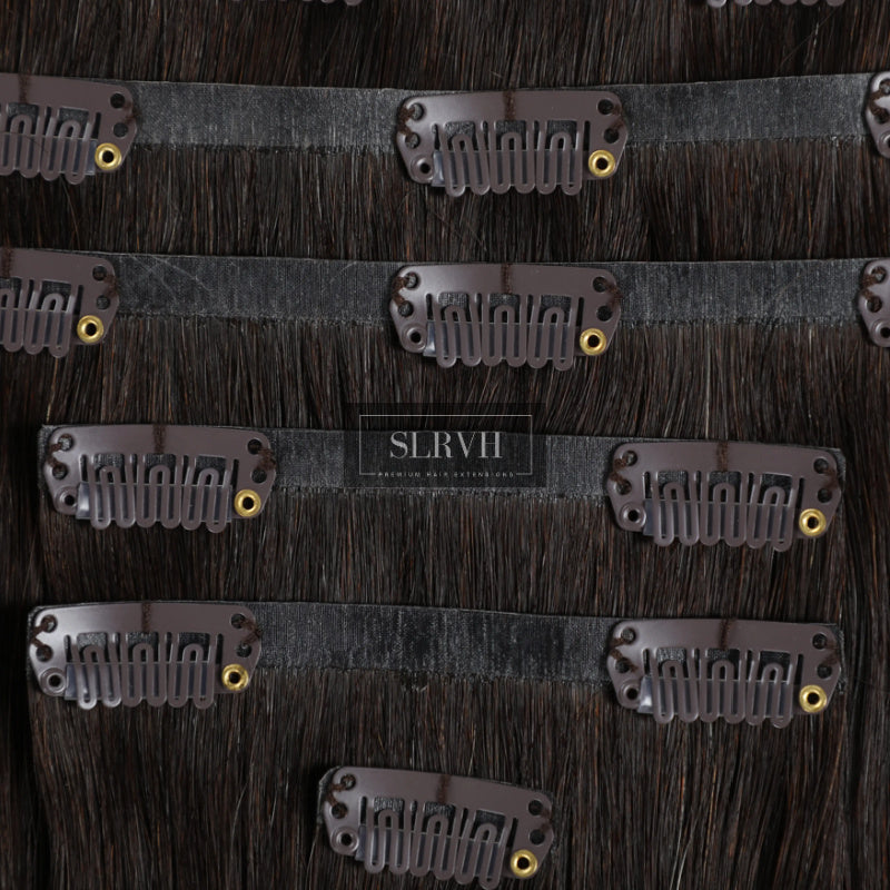 InvisiLuxe™ Seamless Clip In Hair Extensions - Natural Black #1B