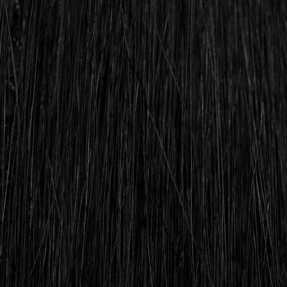 Close-up color of InvisiLuxe™ Seamless Clip In Hair Extensions - Jet Black #1