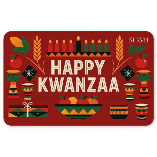 Happy Kwanzaa gift card with candles