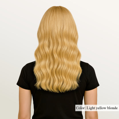Model showcasing Light Yellow Blonde Keratin Bond Hair Extensions – SL Raw Virgin Hair