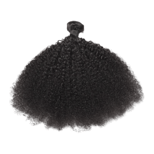 Euphoria Afro Kinky Curly Hair Extensions, 18” & 20”, 4B-4C, Natural Black #1B, perfect for twist-out styles.