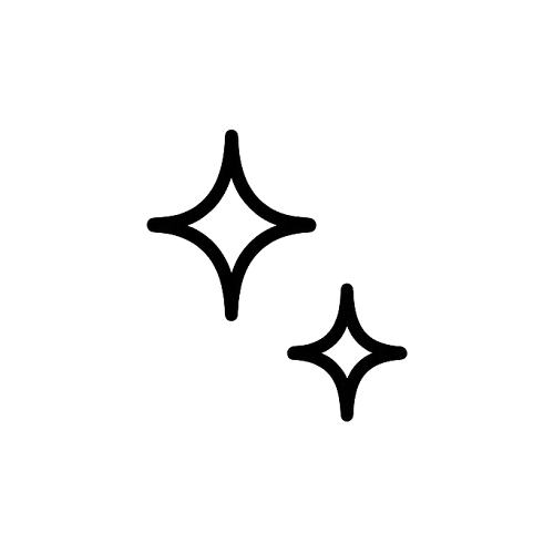 Two black star-shaped earrings on a white background