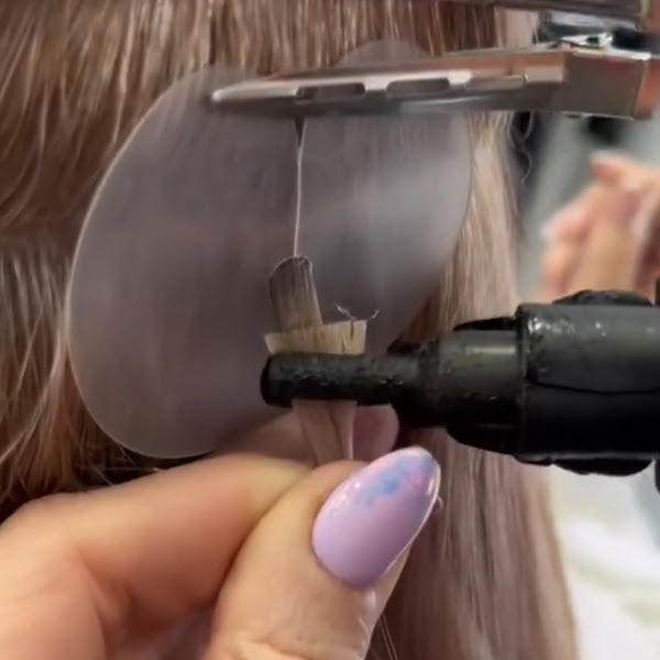 Colocar extensión I-Tip con microesfera