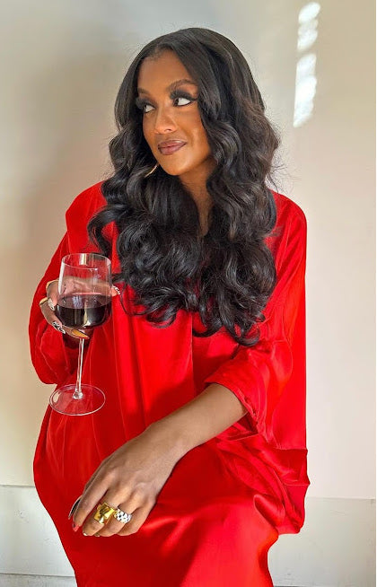 Customer wearing SL Raw Virgin Hair Natural Wavy Indian Hair