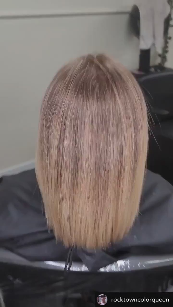 Before and After of Microlink Single Weft Install on Naturally Blonde Hair Extensions - SL Raw Virgin Hair 