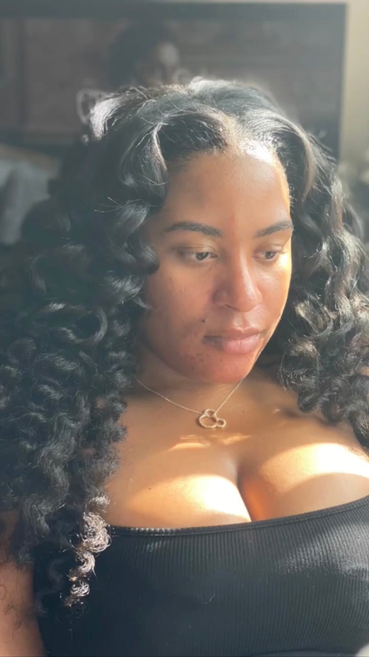 Video of Before and After of Soft Kinky Curly Hair  Microlink Hair Extensions on 4B Hair Type from Las Vegas Hair Stylist 