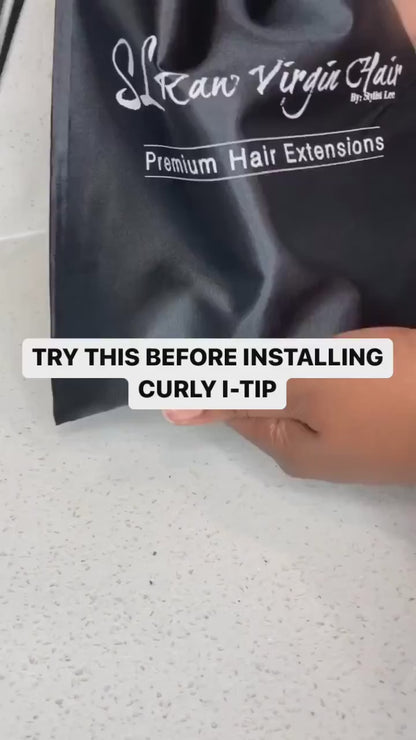 Video Before Guide for prepping kinky curly I tip hair extensions Preparation video 
