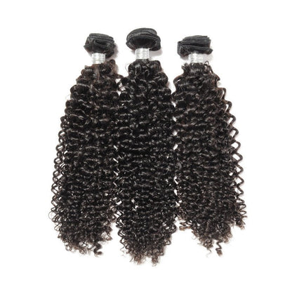 Three Brazilian Kinky Curly Bundle Deal - Natural curls for 3C-4A textures.