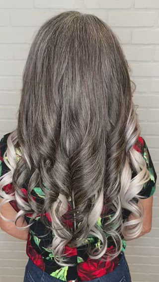 Cheveux gris naturels bruts SL