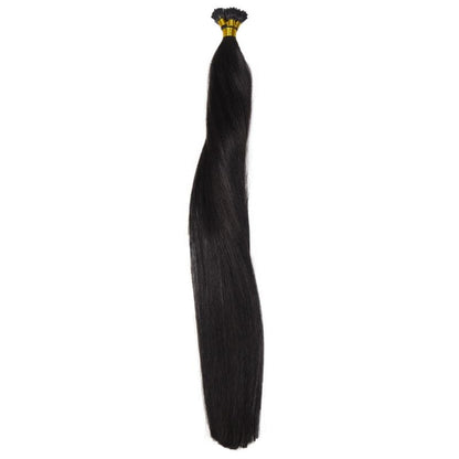 Bundle of SL Raw Virgin HAir Seamless I-tip hair extensions Natural Black 20" hair 