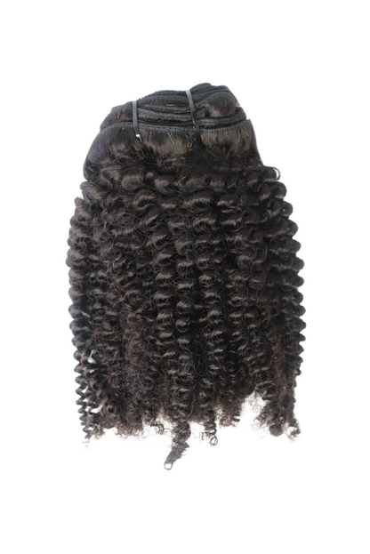4A Curly hair clip in hair extension set. 10 pieces hair set. sold by sl raw virgin hair 