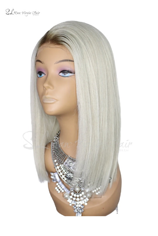Straight Short bob haircut Atomic blonde lace front with with 150% density ready to ship