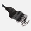 
            
                Load image into Gallery viewer, Raw Indian Wavy I-tip hair extensions for fusions and micro-link hair applications. Hair color #1B. Sold as 150 strands per pack. 
            
        